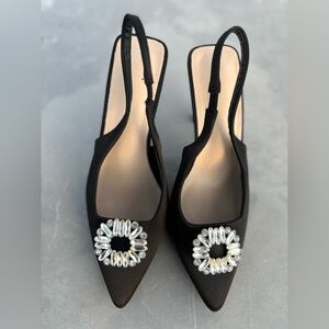Elegant Black Heels with Embellishments